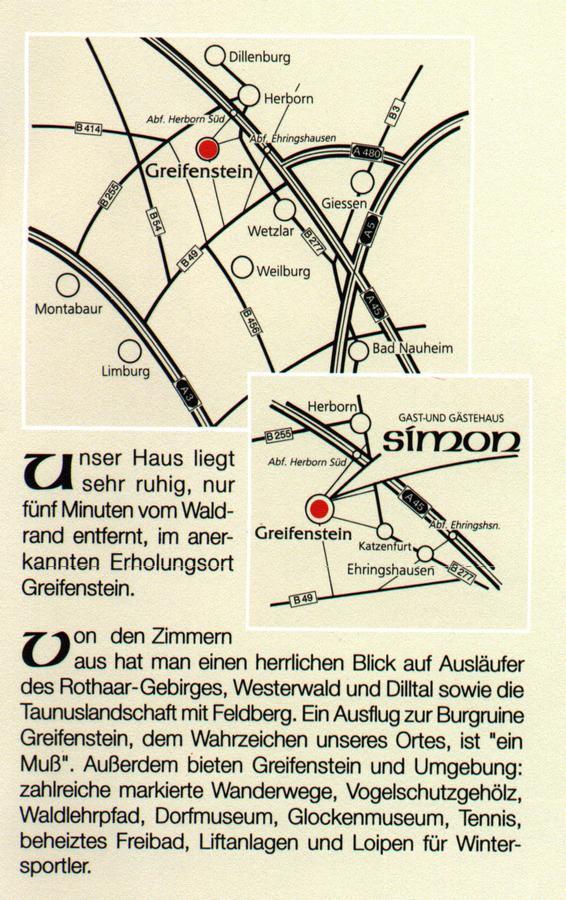 Gast- Und Gastehaus Simon Hotel Greifenstein Exterior foto